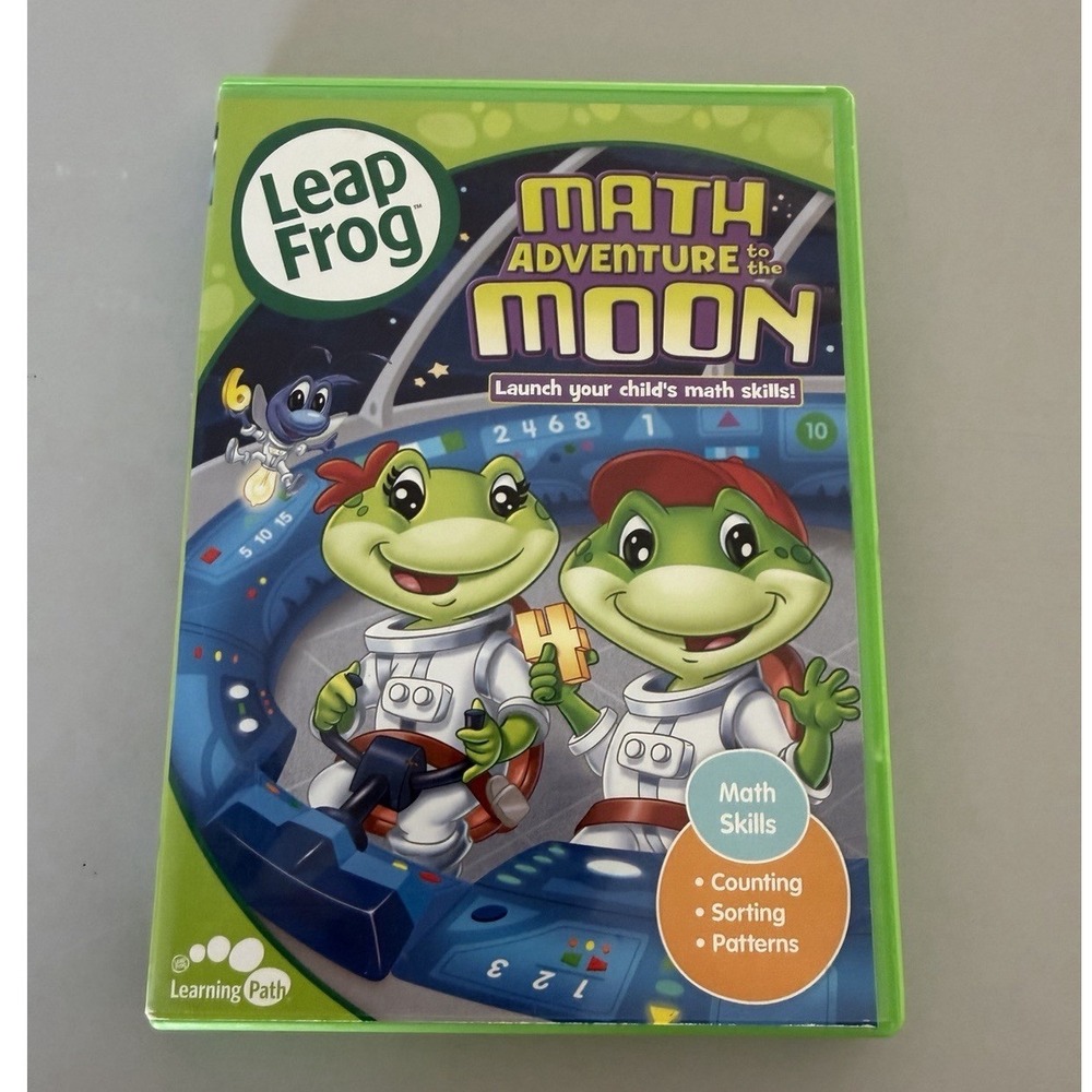 LeapFrog Math Adventure to the Moon DVD 2009 Educational Counting Sorting Tad